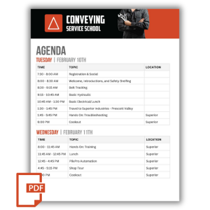 2026Conveying Service School Agenda