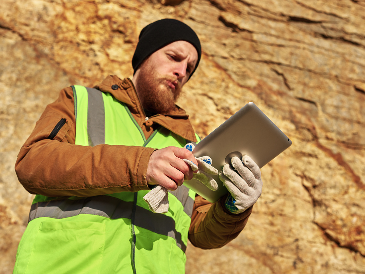 Quarry Worker on iPad